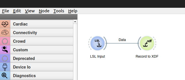 simple pipeline to record an LSL stream to XDF